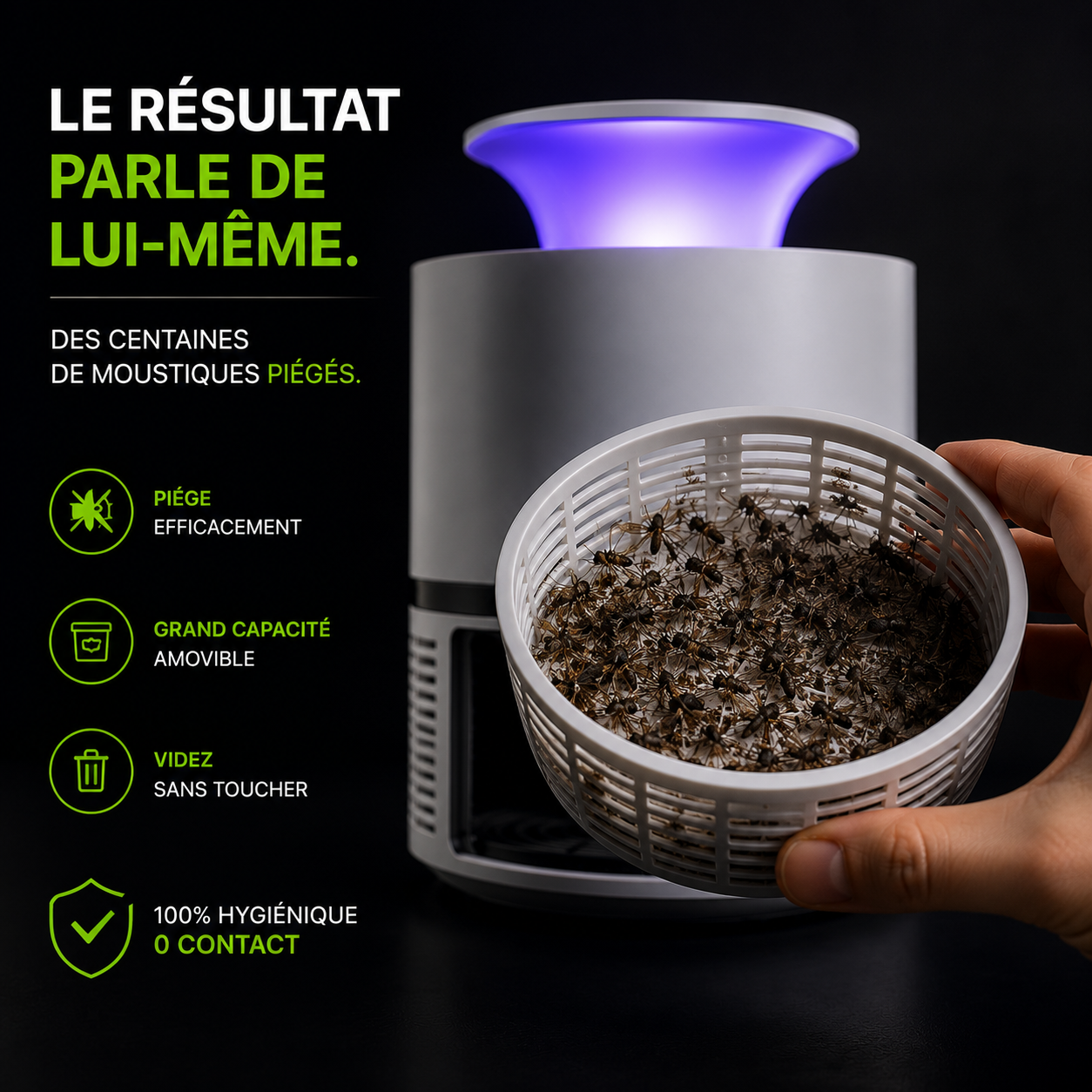 Piège à moustiques USB silencieux